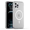 For iPhone 12 Pro Max 6.7 Inch Magnetic Case Translucent Matte TPU+PC Phone Cover Compatible with MagSafe