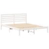 Bed Frame with Headboard White 140 x 200 cm Solid Pine Wood