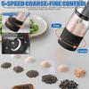 Electric Salt and Pepper Mills USB Rechargeable Spice Mill Electric with 80ml Container,Adjustable Coarseness