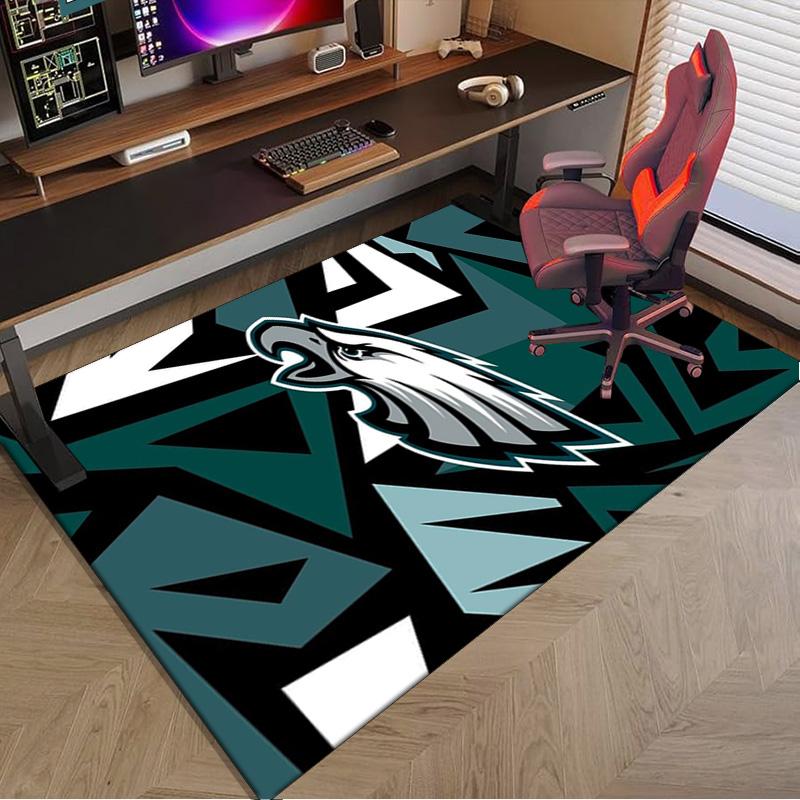 Philadelphia Eagles Teppich für Büro, Stuhlunterlage, Dekorativer Teppich Wohnzimmer Matte, Große Größe Fan Geschenke Weihnachtsgeschenke