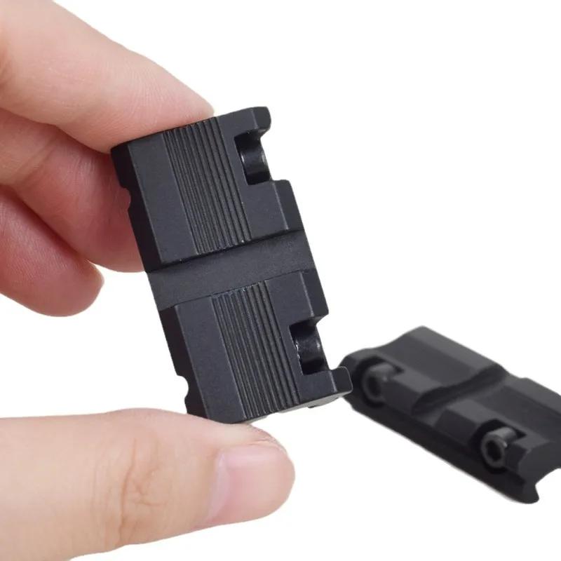 Weaver Picatinny Adapter 11mm Dovetail 2Pcs CNC Aluminum Mount Base 9.5mm-10mm Mini Clamp Red Dot Sight Converter