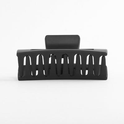 Women's Matte Square Hair Clip (Black) Updo Hairpin