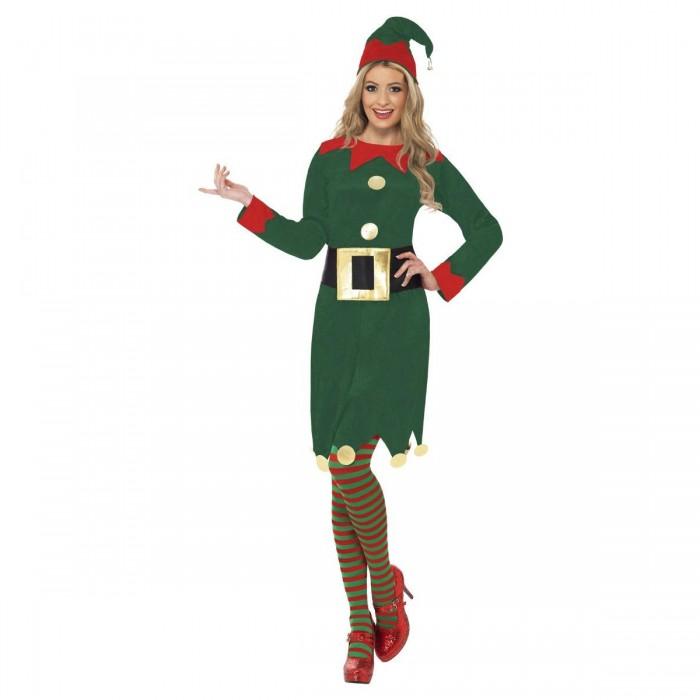 Smiffys Womens/Ladies Elf Christmas Costume