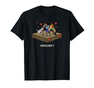 Minecraft Valentine's Day Petting Affectionately Group Shot T-Shirt