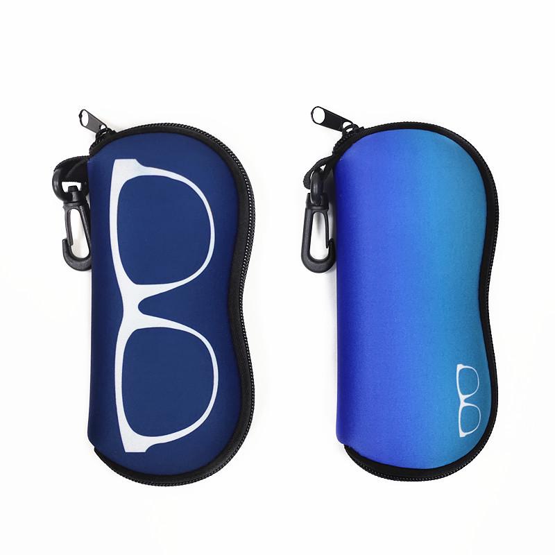 Dive Suit Printed Anti-Fall Zipper Glasses Case for Outdoor Protection and Mountaineering