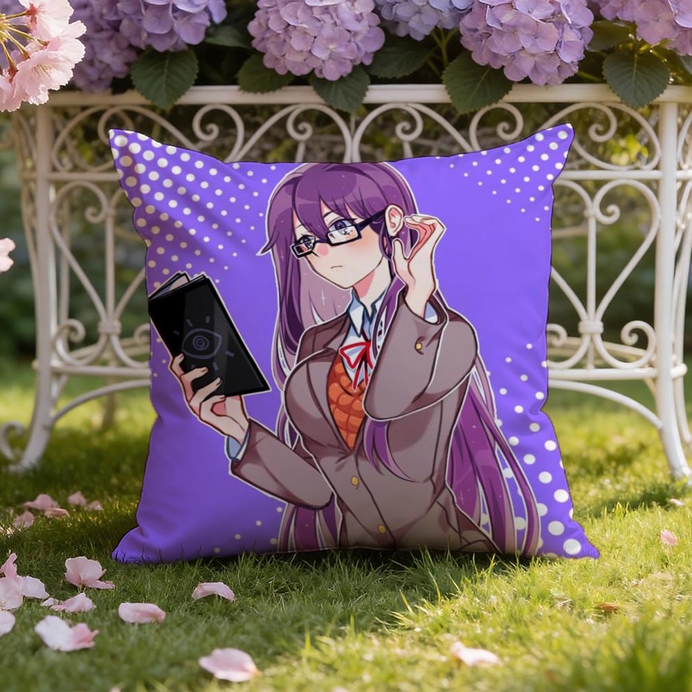D-Doki L-Literature ClubS Federa per Cuscino Casa & Auto Copricuscino a Doppia Scena: Reversibile per un Comfort Premium