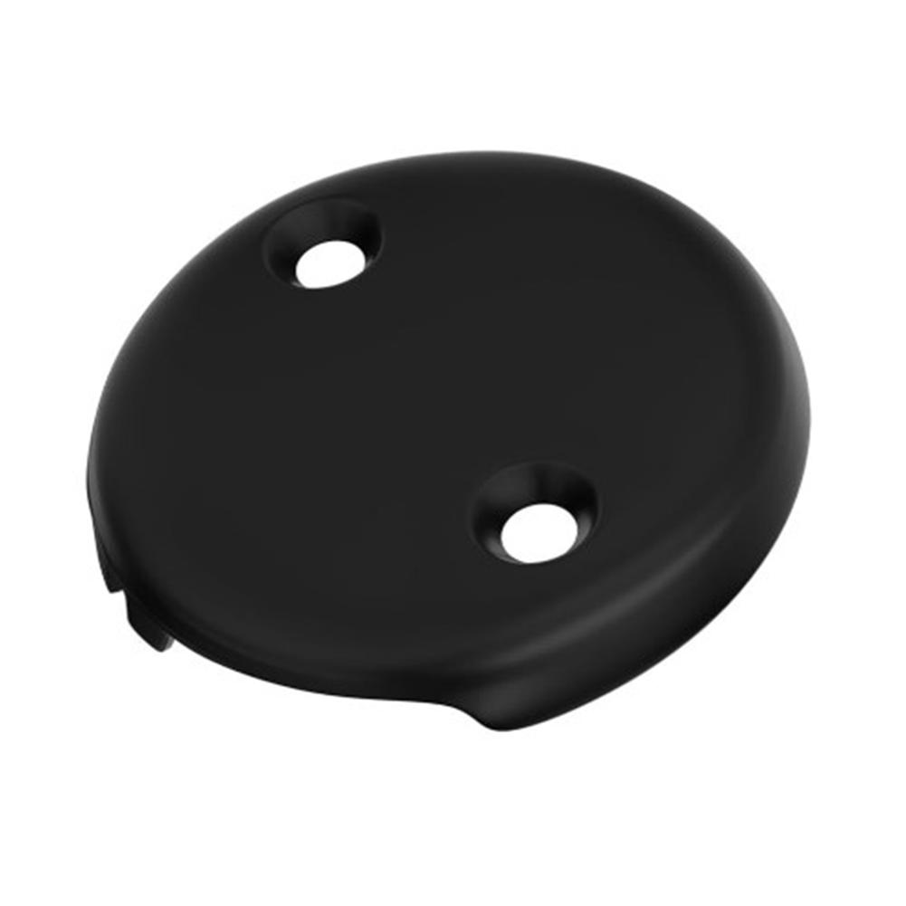 Sleek Black 3 25 Inch Bathtub Overflow Drain Cover with Installation Kit