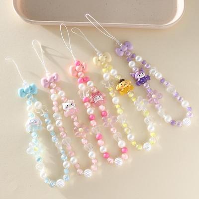 Roztomilý Sanrio Melody Hello Kitty Kuromi Cinnamorol Akrylová klíčenka Řetízek na ruku Řetízek na telefon Příslušenství k telefonu Šperkové doplňky