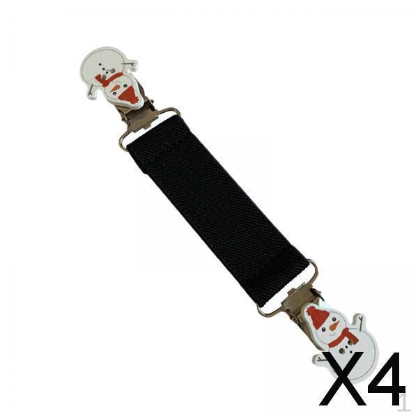 

4x Зажимы для платья Эластичные для одежды Перчатки для рубашек Варежки Аксессуары , Снеговик