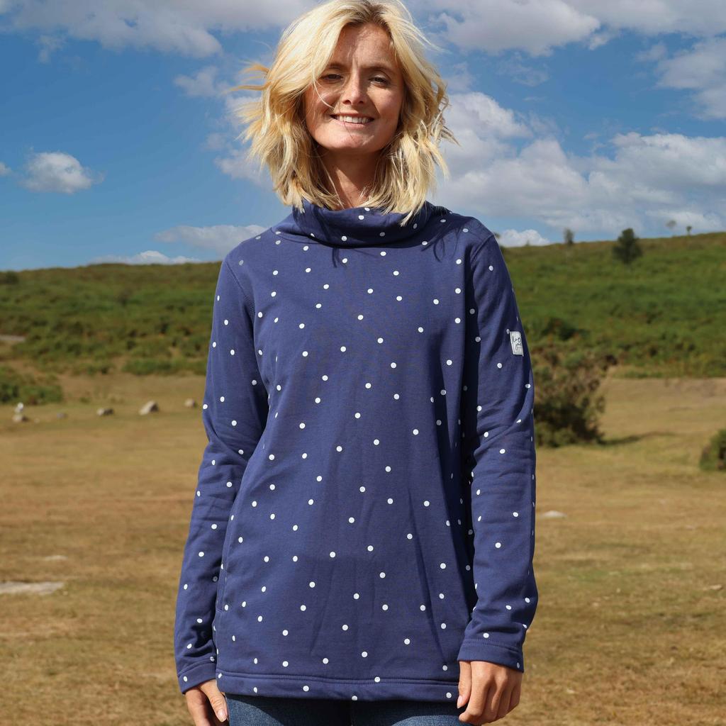Lazy Jacks Womens/Ladies Polka Dot Sweatshirt