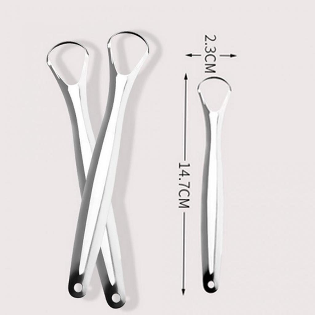 Safe Stainless Steel Tongue Scraper Cleaner Plaque Remover Fresh Breath Maker