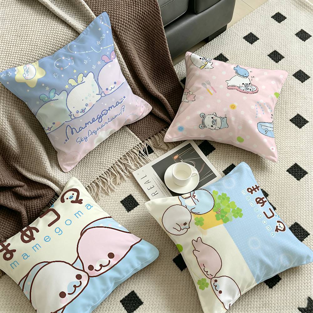 CUTE MMamegoma Office Cushion Pillowcase Car Cushion CoverXCM Lumbar Pillowcase Sofa Pillowcover