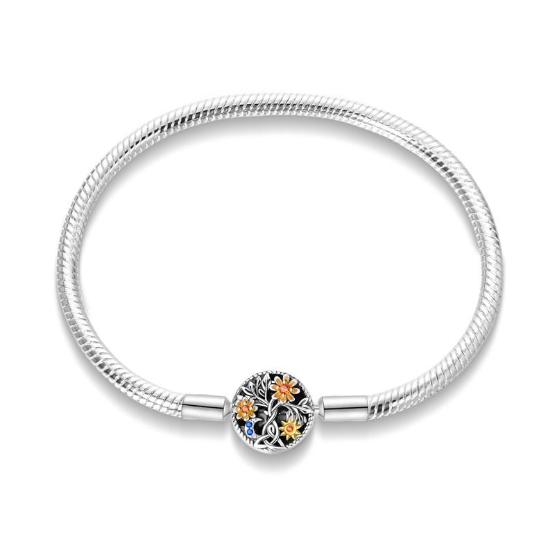 Armband Silber 925 Original 17-20CM Stern Mond Sonne Schmetterling Zirkon Feine Armbänder Passend für DIY Charms Geburtstags Schmuck Souvenir Geschenk