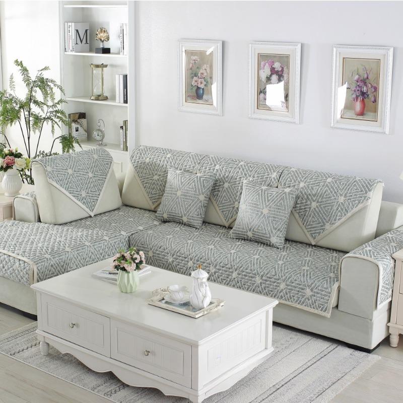 

Подушка для дивана из жаккардовой ткани из синели, льняная нескользящая подушка для четырех сезонов, чехол для дивана, полотенце на спинку 70*70