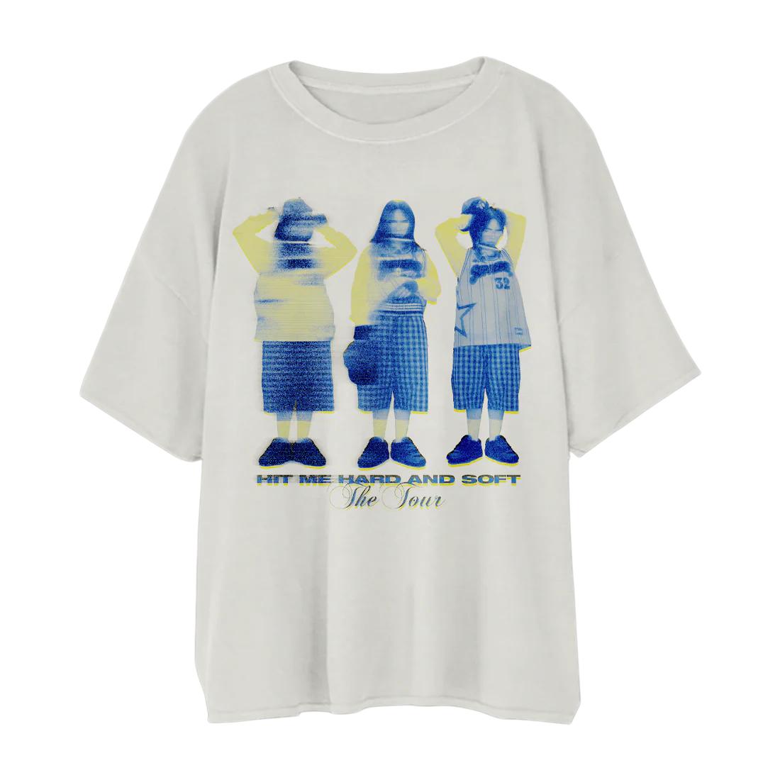 

Singer Billie Eilish Triple TShirt 100cotton Mens Summer Oversized Womens Hip Hop Short Sleeve Tshirt Unisex Fan Gifts 4XL