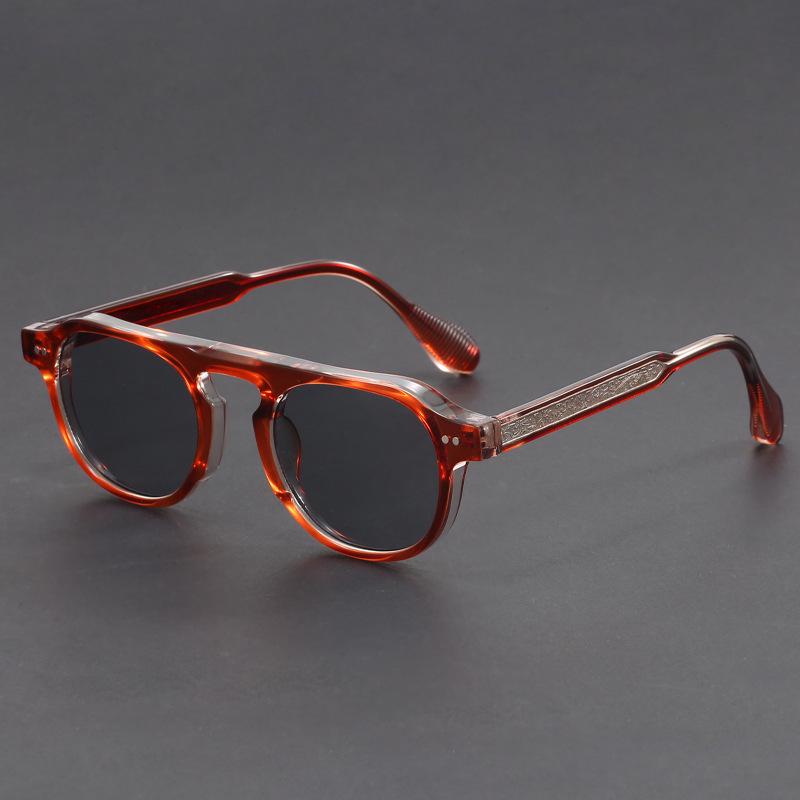TR Fashion Retro Sunglasses: Trendy Unisex Large Frame, Gradient Lenses, Fresh Colors, UV Protection for Driving.