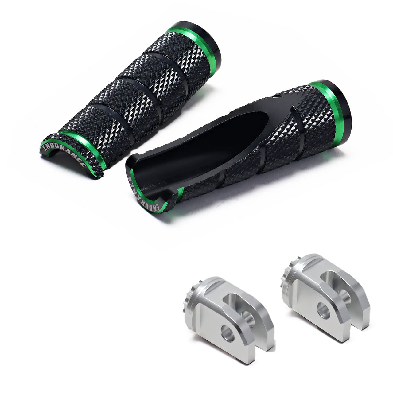 

ENDURANCE Мотоциклетный комплект подножек HG Yamaha 2 серии Universal XSMZZ4W8 Серебристый/зеленый