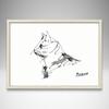 Picasso Cat Drawing, Sketch, A4 Size, Framed Art Poster (White Frame (23cm X 31cm)) - Aoipro