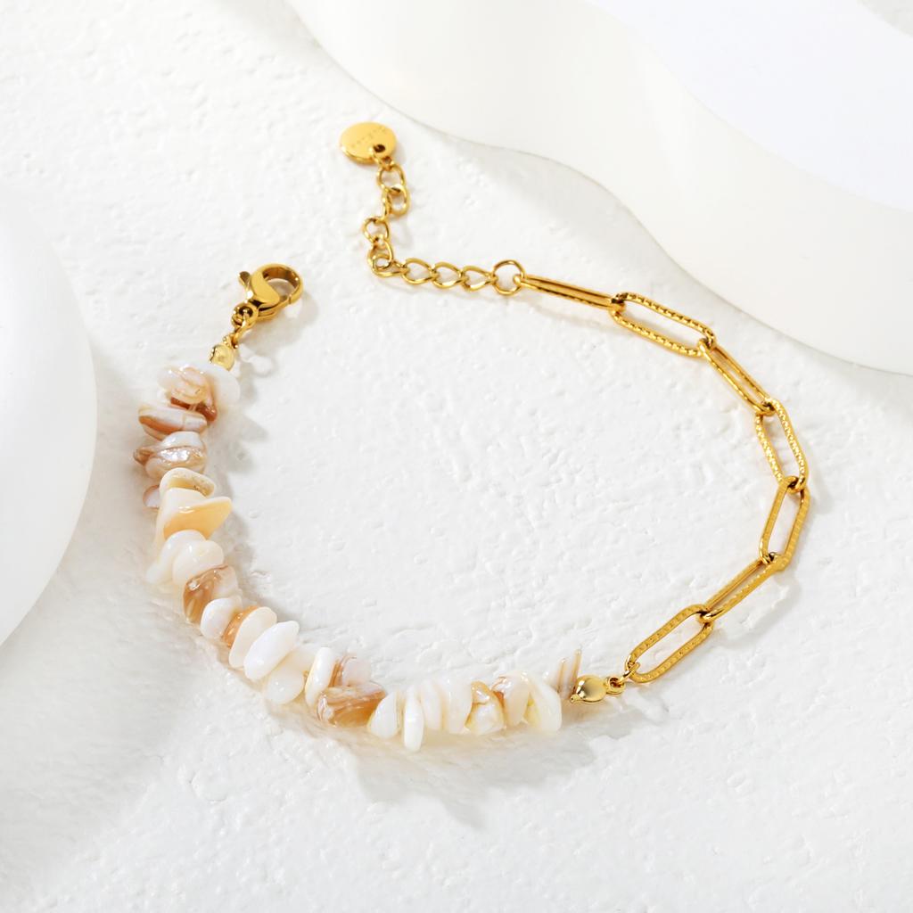 Summer Fashion Sweet and Cute Bracelet, Seaside Bohemian Style Jewelry for Women Daily Wear, Stainless Steel Exquisite Bracelet