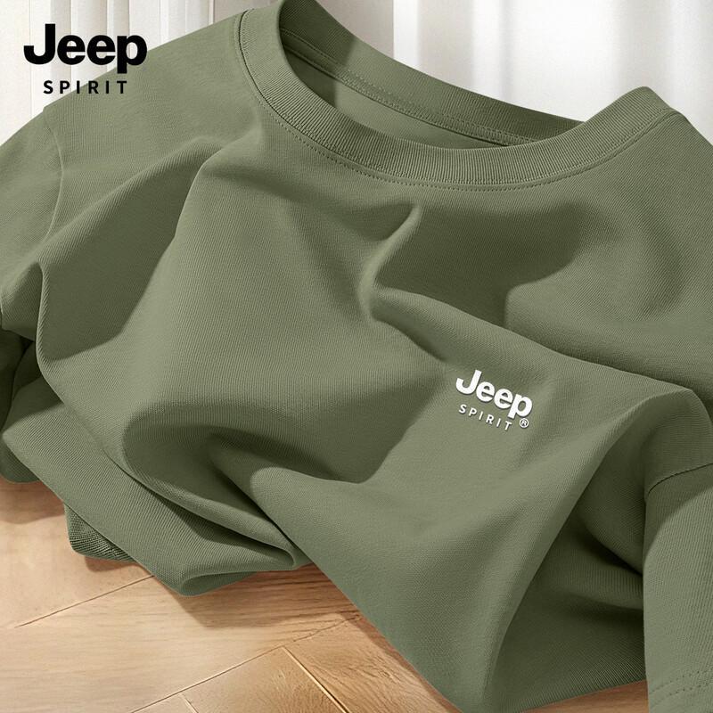 JEEP SPIRIT Men s 2025 Summer Loose Fit Cotton T-Shirt XL