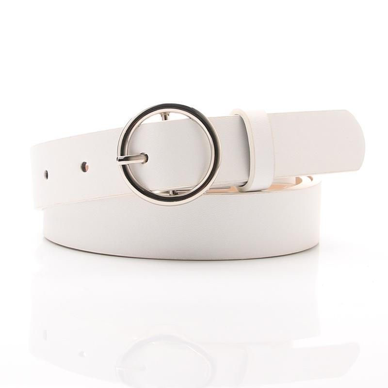 

Круглая пряжка модный женский декоративный ремень - повседневный модный стиль 105cm Length, 2.4cm Width красный