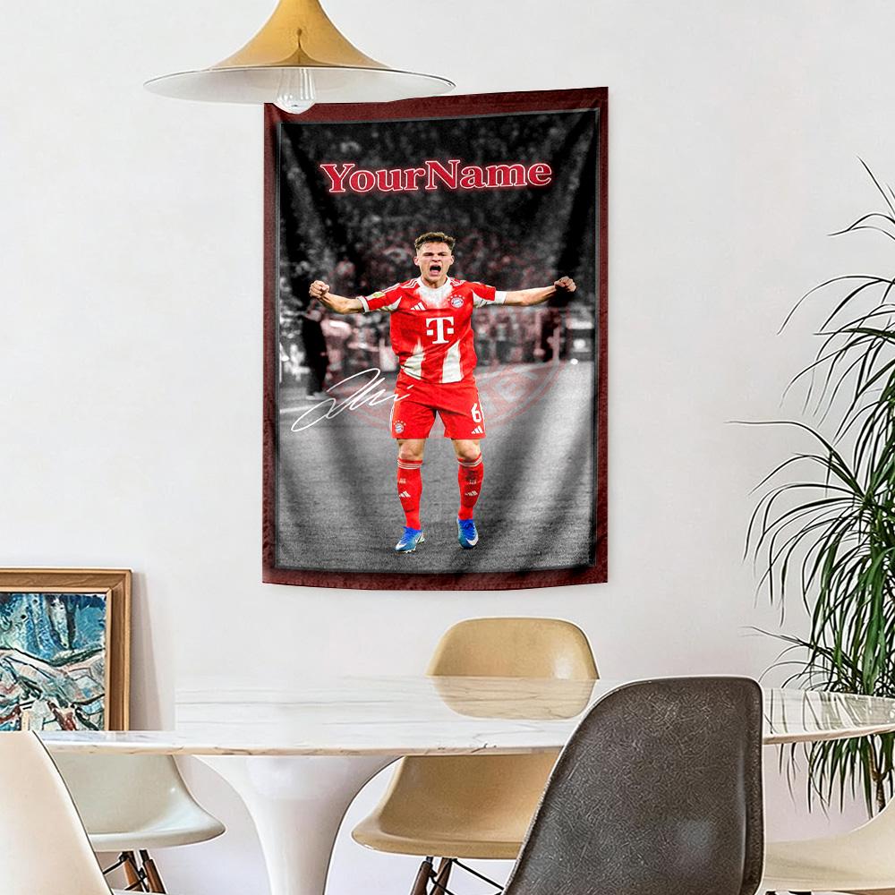 Bayern Munich Custom Your Name Wall Decor Tapestry Art For Pet Memorial Birthdaywedding Party Backdrop Family Gift