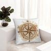 Antique Compass World Map Pillowcase Double-sided Printing Polyester Cushion Cover Decorations Pillow Case Cover Home Zipper