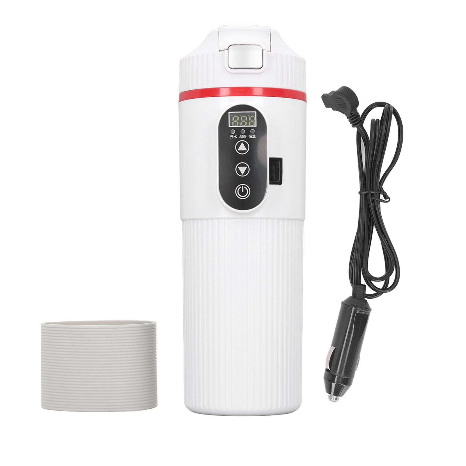 

Автомобильный чайник для воды 100 Вт 500 мл 12 В 24 В из нержавеющей стали с прикуривателем для небольшого портативного электрического чайника-кружки для кемпера, грузовика, фургона