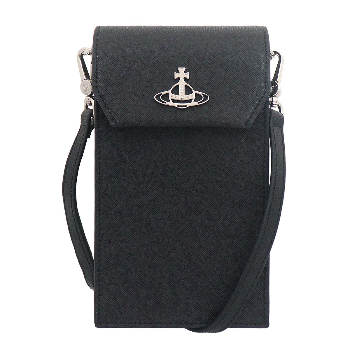 

Сумка Vivienne Westwood 53030019 L001N из черной сафьяновой кожи для телефона через плечо [Vivienne Westwood] (Рюкзак) Женский [Бренд] [Товар]