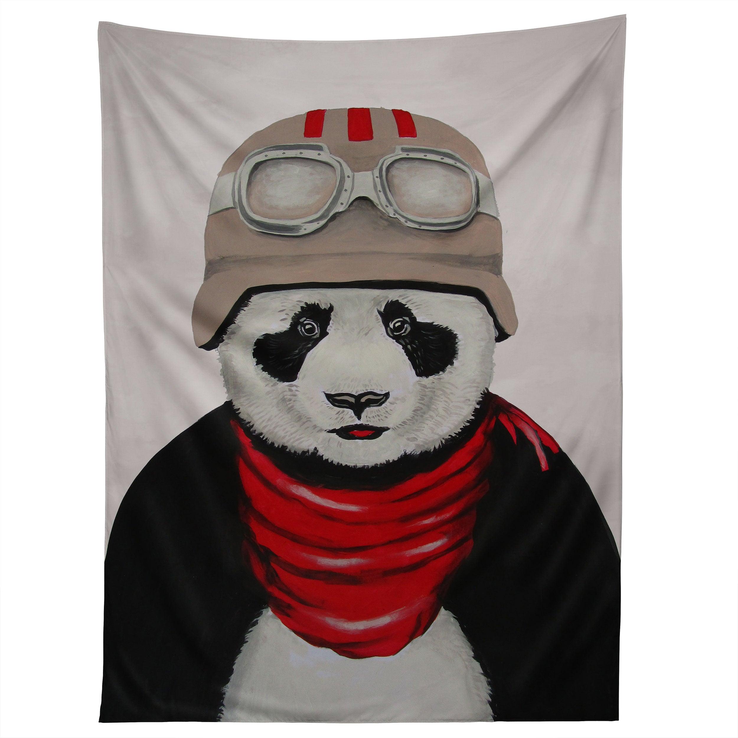 PANDA PILOT tapestry 75x100 чёрный