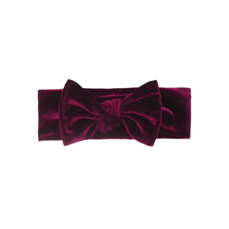 New golden velvet baby headband, cute bow baby headband, children's 11-color hair accessories headscarf
