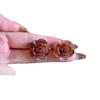 Vintage Red Rose Stud Earrings Women'S Earrings Vintage Smudged Flower Earrings Temperament Earrings