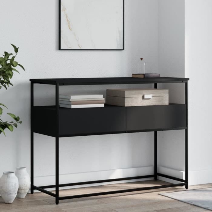VidaXL Console Table Black 100x40x75 Cm Engineered Wood 834150