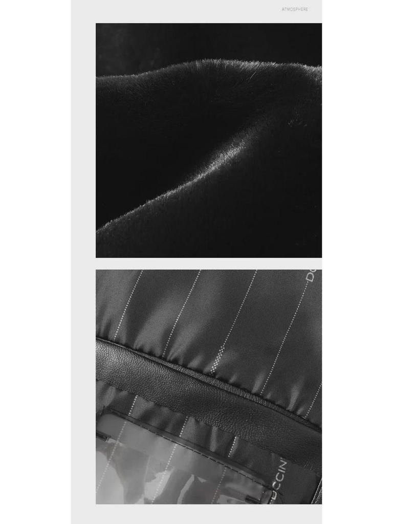 Jachetă de bărbați 2024 din catifea aurie de nurcă imitație de blană – Stil de iarnă Haining