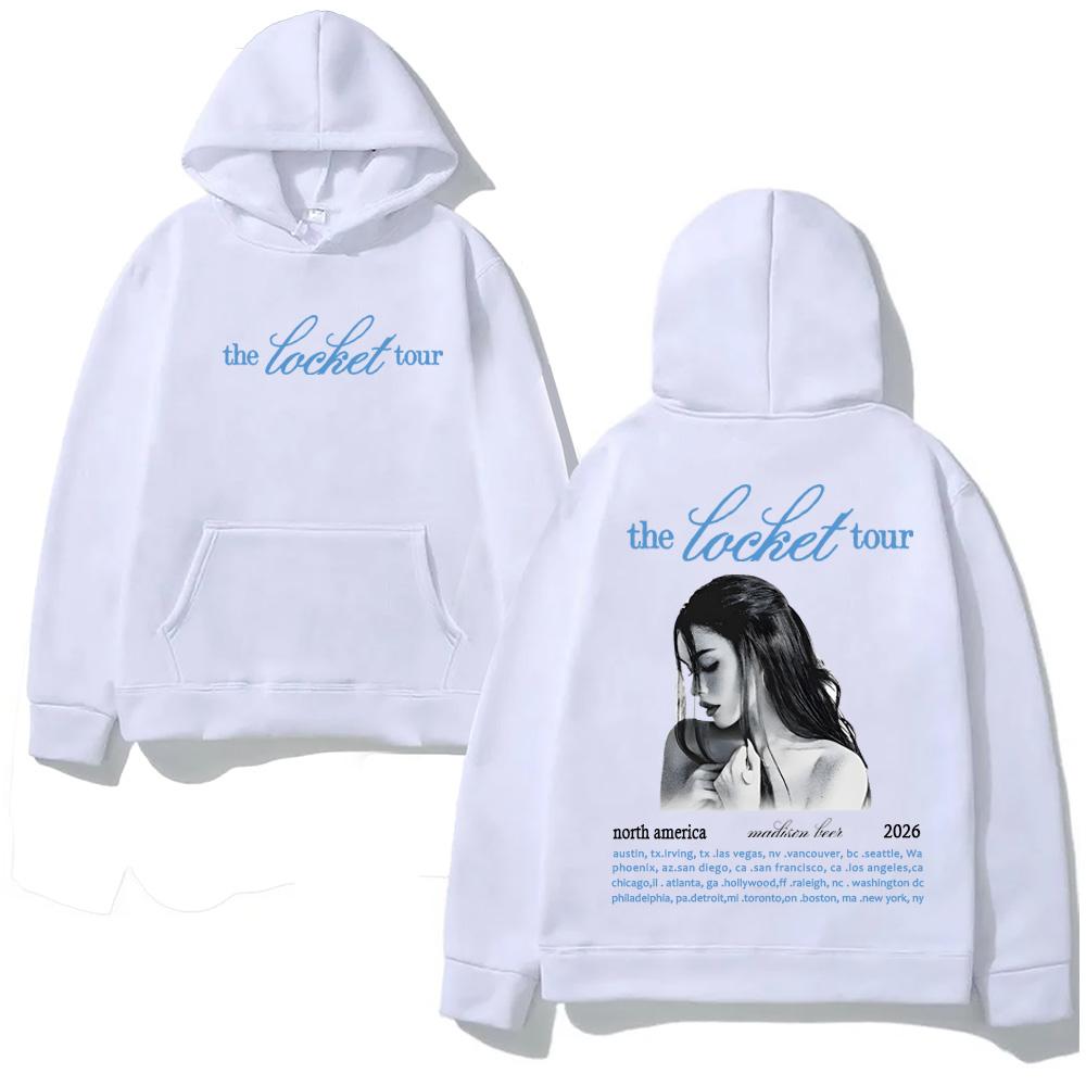 

Madison Beer Locket Tour Hoodie North American Tour 2026 Dates ONLY Madison Beer Concert Merch Hoody Autumn/Winter Comfortable Clothing XS білий