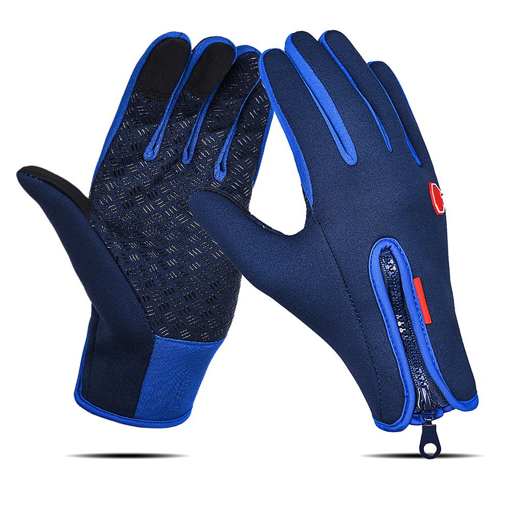 Cycle Gloves Touchscreen Waterproof Fleece Thermal Sports Gloves for Hiking Skiing