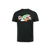 T-shirt Homme Respirant à Séchage Rapide Col Rond Manches Courtes Imprimé Noir AHSR569-1