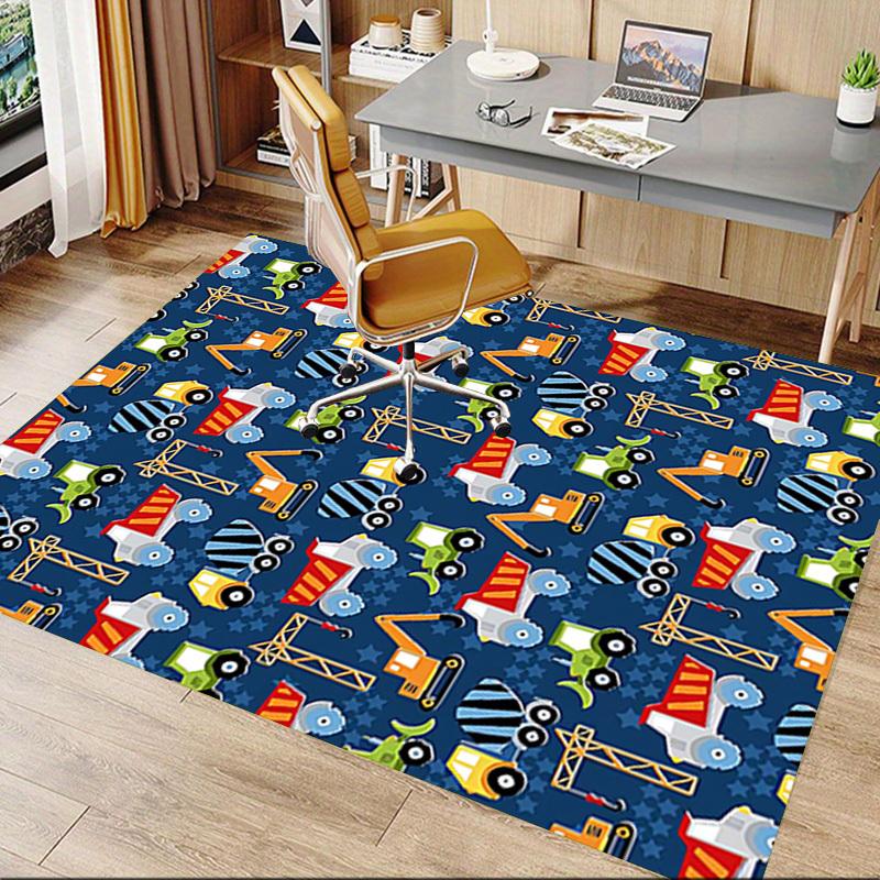 1PC Construction Vehicles Extra Large Non-Slip Floor Carpet, Office, Family, Bedroom, Studio - Large Area Rug Indoor Rugs, Vibrant Colors-W305