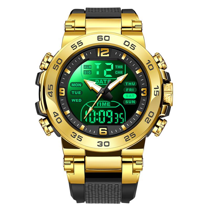FOXBOX Fashion Luminous Men's Watch Military Sports Quartz Dual Waterproof Date Week Luxury Mens Wristwatch Reloj Hommes
