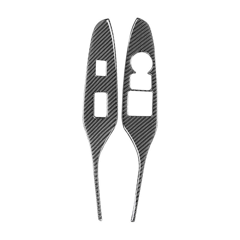 For Mazda MX-5 ND Miata 2016-22 MX5 Roadster Door Armrest Switch Window Lift Button Control Panel Carbon Fiber Interior Sticker