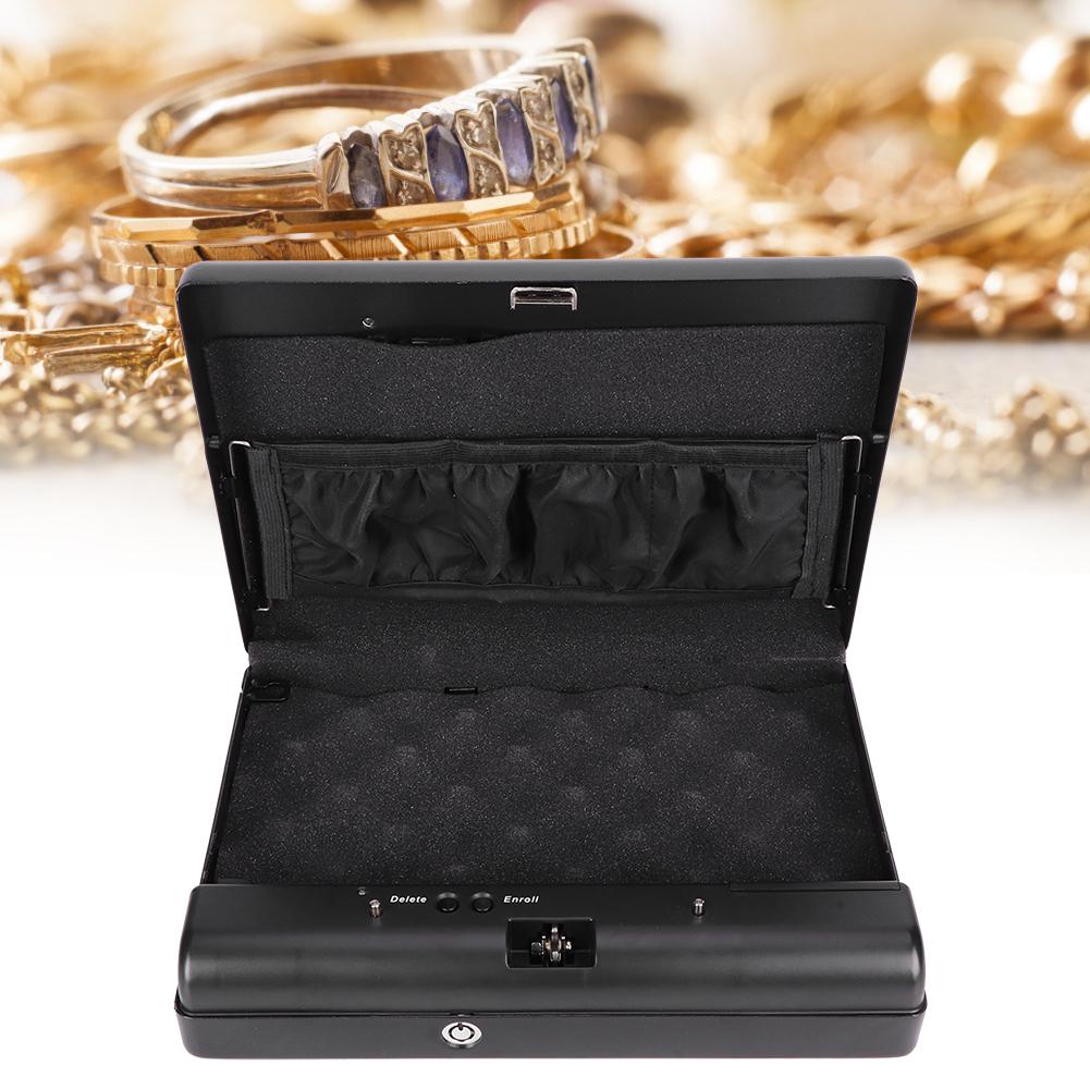 Fingerprint Safe Box Cold Rolled Steel  Key Lock Safes for Money Valuables Jewelry Pistol Mini Car