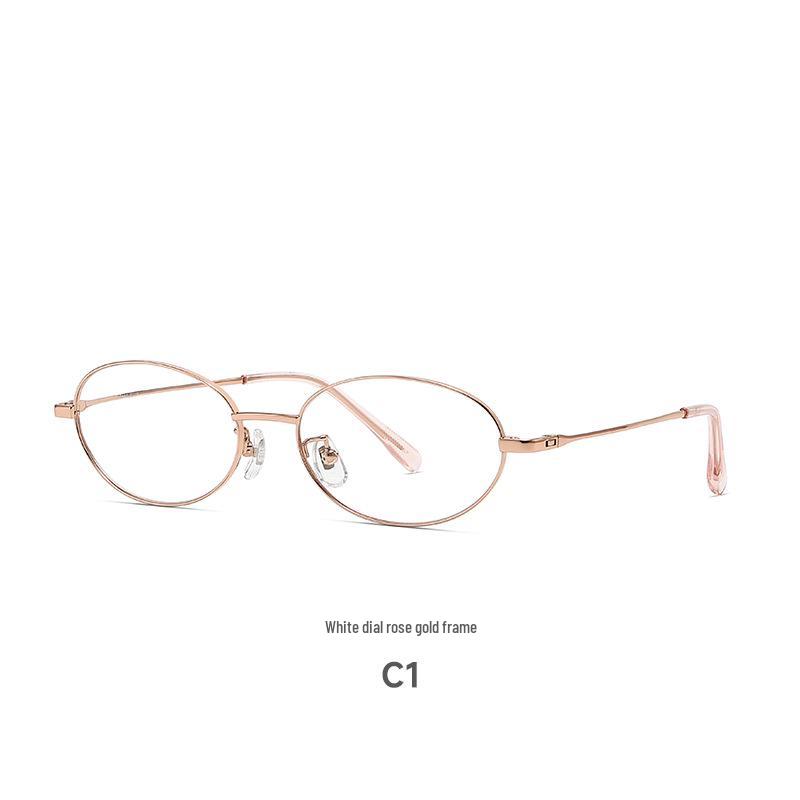 Женские ультралегкие титановые винтажные овальные очки с защитой от синего света 98688