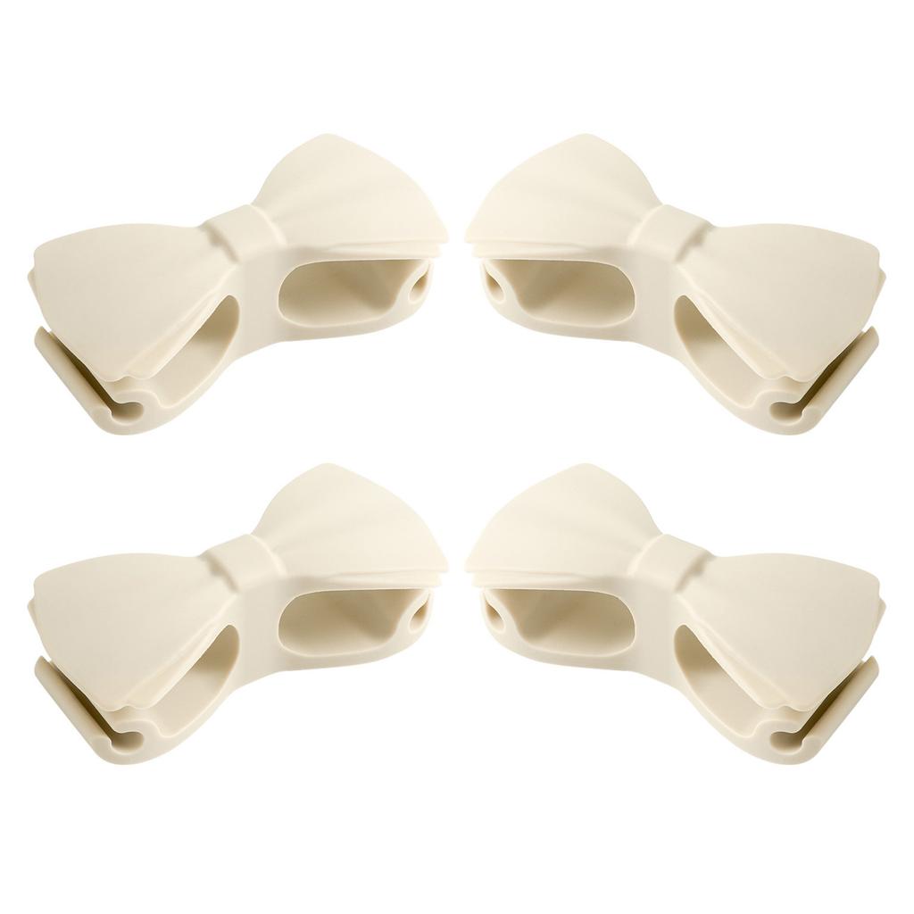 4Pcs Bowknot Shape Silicone Cord Winder Holder Wire Fixer Data Line Management Clips Cable Management Wrapper Holder