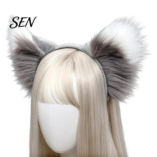 Cosplay Doplňky na Párty Nadýchané Liščí Uši Čelenka Kostým Párty, 3D Plyšové Uši Roztomilé Vlasové Obruče Doplňky, Dekorativní Čelenka Dámské Dívky