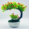 Võltsbonsai Romantiline Kastmiseta Plastist Ilus Kunstlille-bonsai koos potiaiatarvikutega