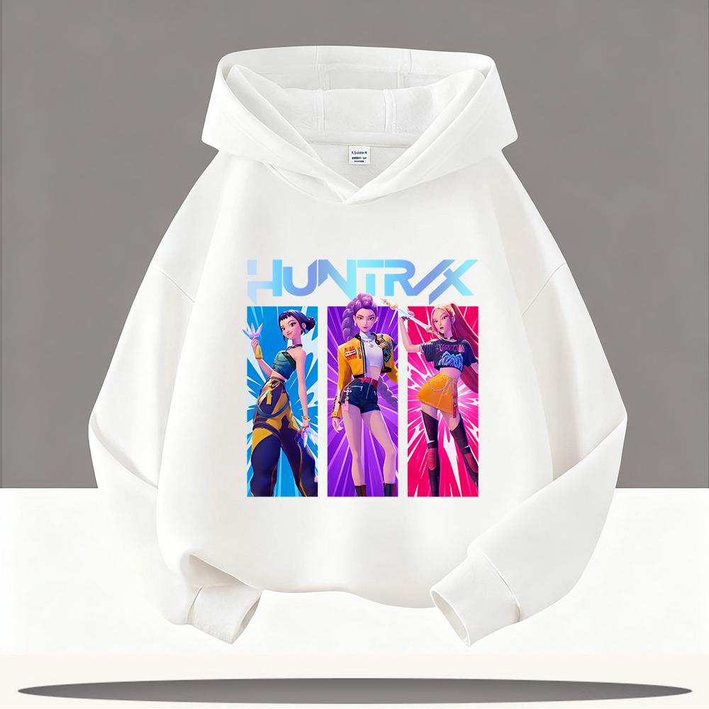 Kpop Demon Hunters Children Hoodie Fashion Rumi Sweatshirt Pullover Long Sleeve Autumn Boy Girl Cartoon Y2K Hooded Sportswear