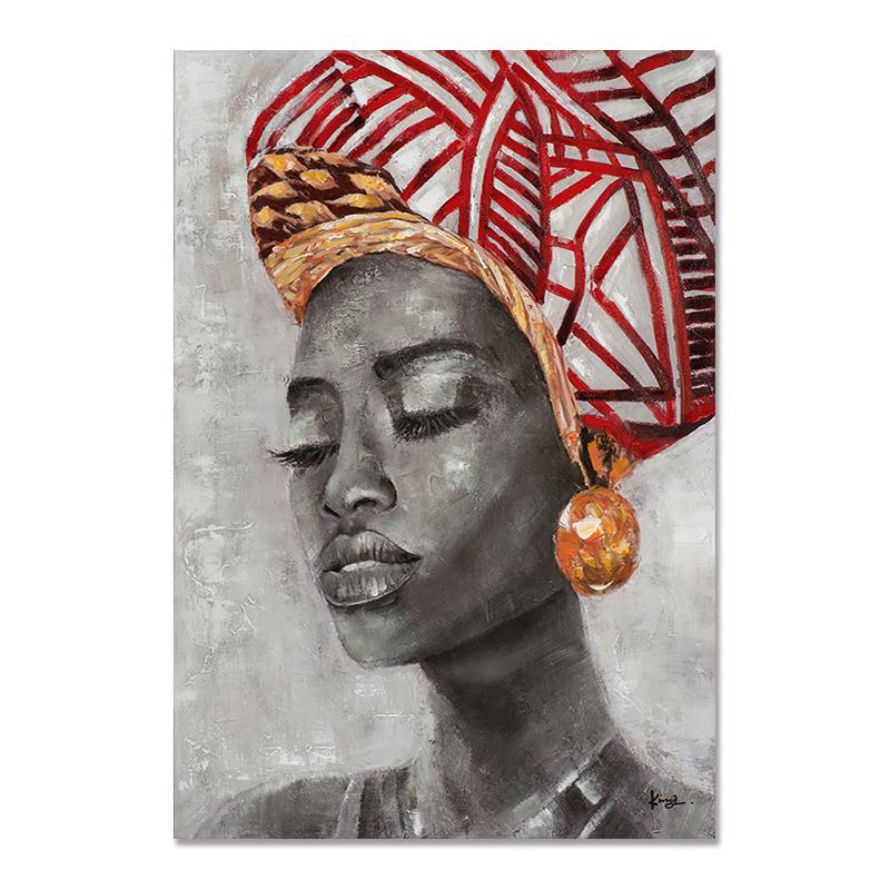 African Black Woman Graffiti Art Posters And Prints Abstract African Girl Canvas Paintings On The Wall Art Pictures Wall Decor