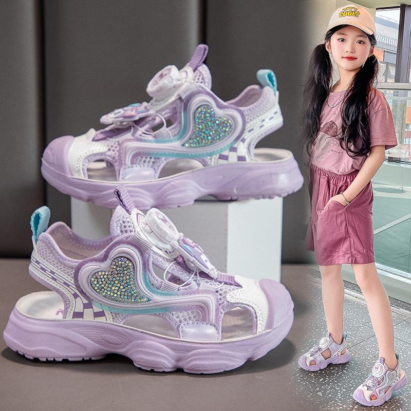 Kuromi Girls' Sandals - Spring/Summer 2026: Fast Collaboration Sports Beach Shoes for Big Kids