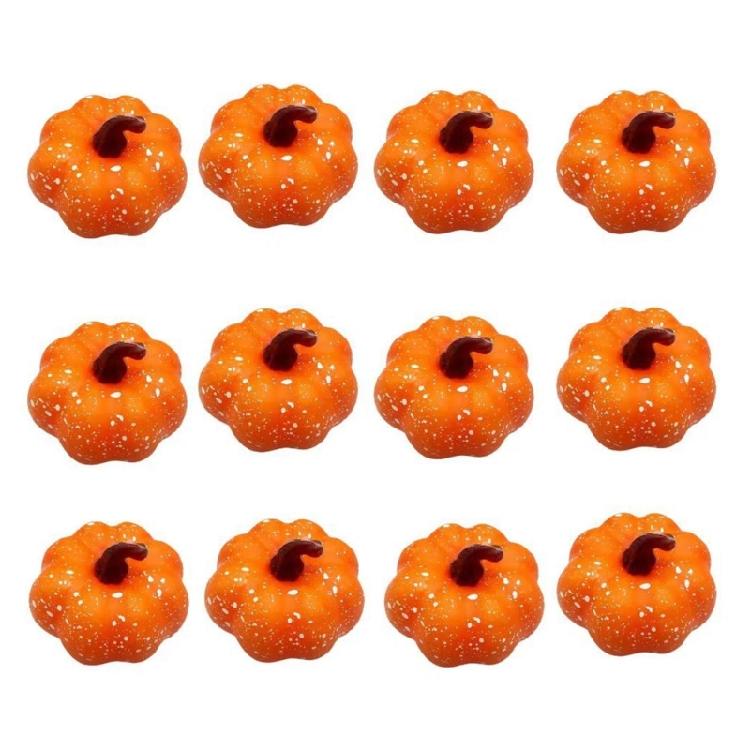 12pcs Artificial Pumpkin Realistic Artificial Vegetable Simulation Pumpkin Photography Props for Display Kitchen Party