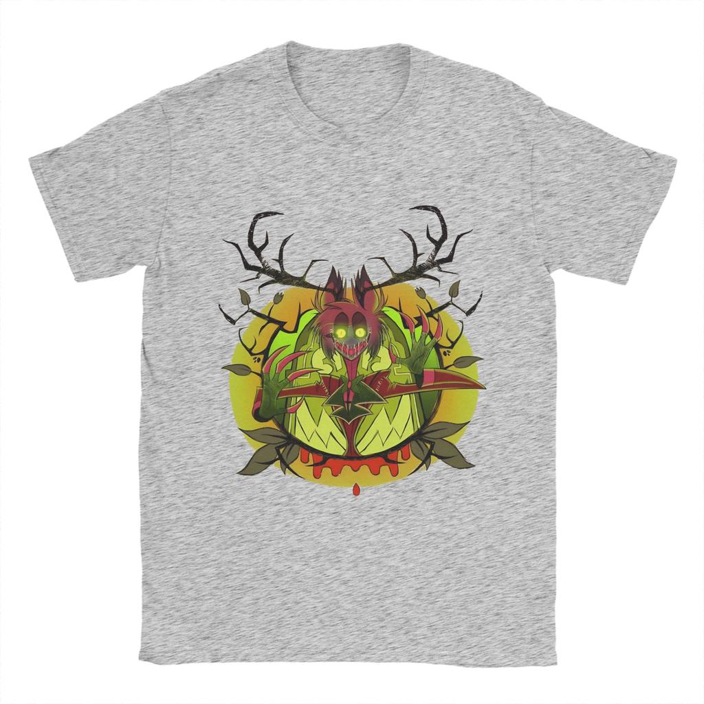 H-Hazbin Hotels T-Shirt Summer  100% Cotton T-Shirts For Men Hippie Design Tee Shirt Short Sleeve Vintage Tees